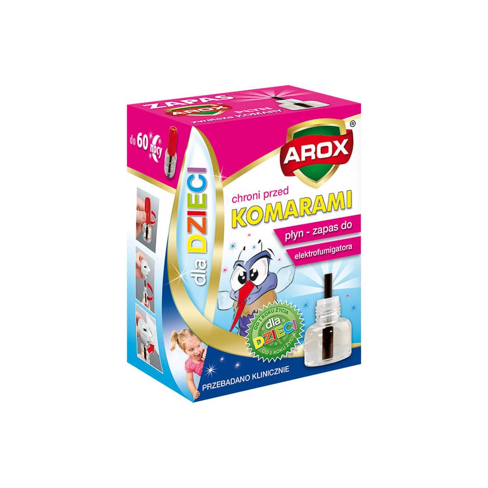 Arox zapas do Elektrofumigatora 60nocy dla dzieci 45ml płyn
