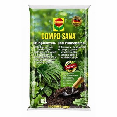 Podłoże do, roślin zielonych i palm  10l Compo Sana